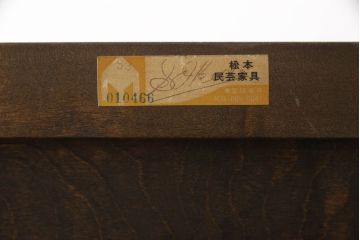 松本民芸家具の収納棚をリペア&カスタム!お客様のご希望に合わせて棚板を1枚、100mmピッチで棚受けを作成。現状のお品物に合わせて着色。( キャビネット、ワードローブ)