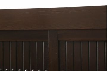 水屋箪笥のサイドボードをリペア&カスタム!天板上部のズレ止めは平らになるよう修正。現状のお品物に合わせて着色。(キャビネット、収納棚、食器棚、収納箪笥)
