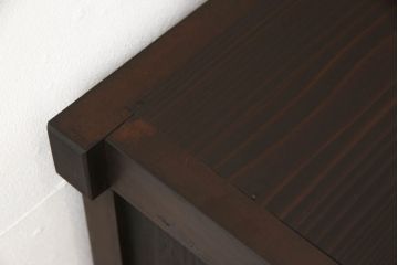 明治時代の収納箪笥の見た目を変えずに奇麗にリペア!現状をベースに着色。(時代箪笥、整理タンス、収納たんす、引き出し、ローチェスト、ローボード)