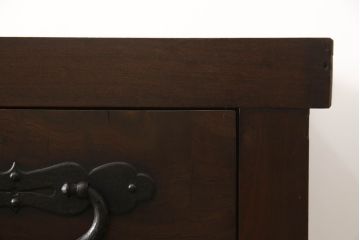明治時代の収納箪笥の見た目を変えずに奇麗にリペア!現状をベースに着色。(時代箪笥、整理タンス、収納たんす、引き出し、ローチェスト、ローボード)