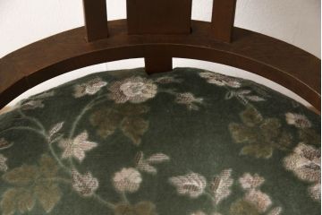 回転椅子をリペア&カスタム!ご希望の生地で座面部分を張り替え。既存の色に合わせた着色。ウレタン塗装で仕上げ。(ドクターチェア、デスクチェア、回転イス、アームチェア)