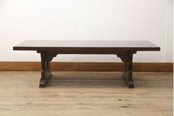 松本民芸家具の折り畳み式テーブルを変えずに奇麗にリペア!天板の塗装を剥離して輪ジミのできにくい塗料で再塗装。(ローテーブル、ちゃぶ台、文机、センターテーブル、折り畳み)