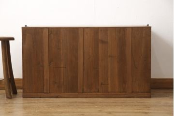 桐箪笥をリペア&カスタム!天板を補強し、金具をフラットに修正加工。自然な茶色に着色仕上げ。(ローボード、テレビ台、ローチェスト、引き出し、桐箪笥、桐たんす、収納箪笥、時代箪笥)
