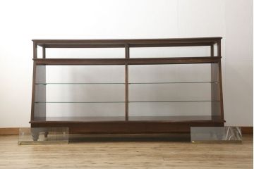 木製ガラスケースの見た目を変えずに綺麗にリペア!(ショーケース、サイドキャビネット、陳列棚、飾り棚、収納棚、店舗什器)