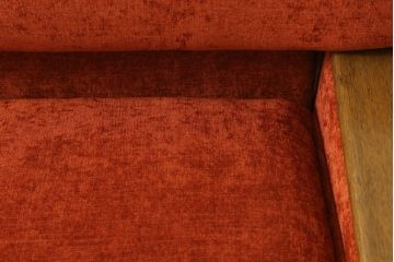 3人掛けソファをリペア&カスタム!指定の生地に張り替え、座面の厚みを調整。同じ生地でクッションカバーも制作。(3Pソファ、三人掛けソファ、ビンテージ)