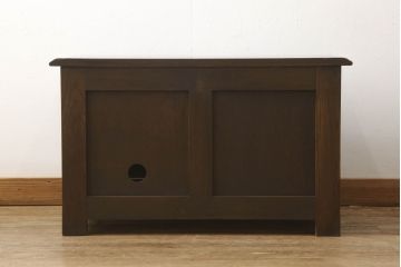 テレビ台をリペア&カスタム!棚板を新規製作し、背面に配線用の穴あけ加工。(収納棚、戸棚、サイドボード、ローボード、ヴィンテージ)