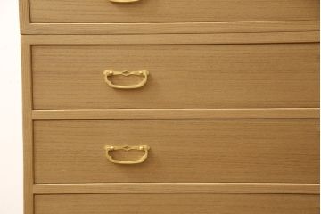 重ね総桐箪笥をリペア&カスタム!上段に国産桐材の天板の取り付け。上下段ともに木地色仕上げ。(桐たんす、総桐たんす、桐タンス、和たんす、引き出し、チェスト)