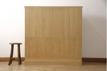 重ね総桐箪笥をリペア&カスタム!上段に国産桐材の天板の取り付け。上下段ともに木地色仕上げ。(桐たんす、総桐たんす、桐タンス、和たんす、引き出し、チェスト)