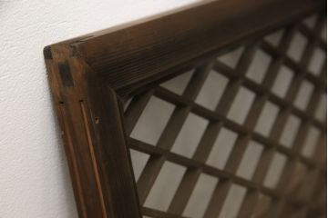 昭和中期の組子欄間をリペア&カスタム!裏表両面ともにクリアガラスに変更。(明り取り、明かり取り、建具)