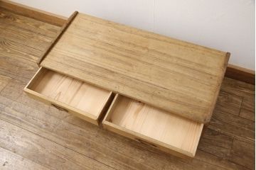 大正昭和初期の文机の見た目を変えずに綺麗にリペア!蜜?ワックス仕上げ。(ローテーブル、座机、作業台、ワークデスク、在宅用、在宅ワーク用)
