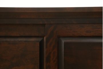 ローボードをリペア&カスタム!背面に配線用の穴あけ加工。現状より1トーン落ち着いた色味に着色仕上げ。(収納棚、サイドボード、テレビ台)