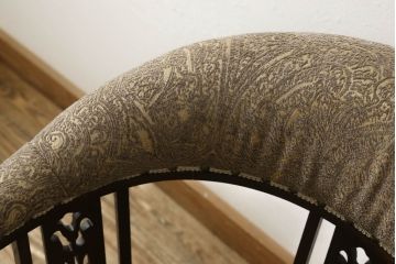 ドクターチェアをリペア&カスタム!座面の生地を張替え、1トーン落ち着いた色味に着色仕上げ。(回転椅子、回転イス、アームチェア、デスクチェア)