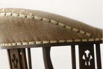 ドクターチェアをリペア&カスタム!座面の生地を張替え、1トーン落ち着いた色味に着色仕上げ。(回転椅子、回転イス、アームチェア、デスクチェア)