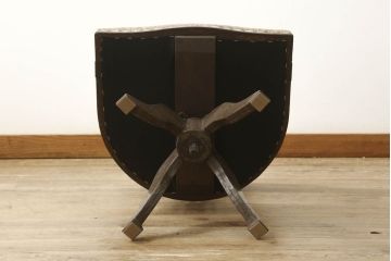 ドクターチェアをリペア&カスタム!座面の生地を張替え、1トーン落ち着いた色味に着色仕上げ。(回転椅子、回転イス、アームチェア、デスクチェア)