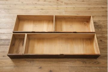 明治大正期の箪笥の見た目を変えずに綺麗にリペア!傷や剥げた部分のみ着色し修復。(和箪笥、収納タンス、ローボード、ローチェスト、テレビボード、テレビ台、引き出し、リビングボード)