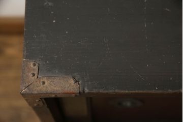 明治大正期の箪笥の見た目を変えずに綺麗にリペア!傷や剥げた部分のみ着色し修復。(和箪笥、収納タンス、ローボード、ローチェスト、テレビボード、テレビ台、引き出し、リビングボード)