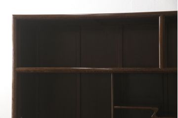 二段重ね箪笥をリペア&カスタム!引き出しの取っ手を交換し、全体を1トーン落ち着いた色味に着色仕上げ。(キャビネット、食器棚、収納棚、戸棚、飾り棚、茶棚)