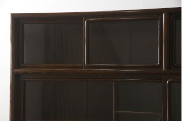 二段重ね箪笥をリペア&カスタム!引き出しの取っ手を交換し、全体を1トーン落ち着いた色味に着色仕上げ。(キャビネット、食器棚、収納棚、戸棚、飾り棚、茶棚)