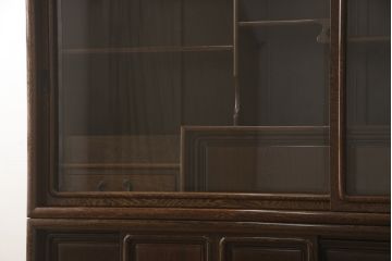 二段重ね箪笥をリペア&カスタム!引き出しの取っ手を交換し、全体を1トーン落ち着いた色味に着色仕上げ。(キャビネット、食器棚、収納棚、戸棚、飾り棚、茶棚)