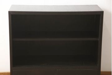 収納棚をリペア&カスタム!高品質リペアを施し、元の木目を活かしつつ濃い茶色で着色仕上げ。(戸棚、食器棚、カップボード、キャビネット、引き出し)