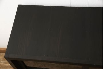 収納棚をリペア&カスタム!高品質リペアを施し、元の木目を活かしつつ濃い茶色で着色仕上げ。(戸棚、食器棚、カップボード、キャビネット、引き出し)