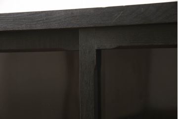収納棚をリペア&カスタム!高品質リペアを施し、元の木目を活かしつつ濃い茶色で着色仕上げ。(戸棚、食器棚、カップボード、キャビネット、引き出し)