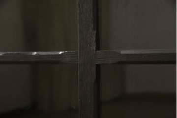 収納棚をリペア&カスタム!高品質リペアを施し、元の木目を活かしつつ濃い茶色で着色仕上げ。(戸棚、食器棚、カップボード、キャビネット、引き出し)