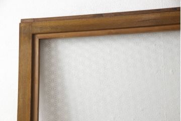 昭和中期のガラス戸をリペア&カスタム!上段は麻の葉模様のガラス、下段はクリアガラスに交換。(引き戸、建具)