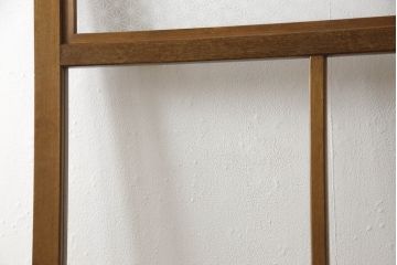 昭和中期のガラス戸をリペア&カスタム!上段は麻の葉模様のガラス、下段はクリアガラスに交換。(引き戸、建具)