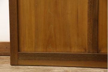 昭和中期のガラス戸をリペア&カスタム!上段は麻の葉模様のガラス、下段はクリアガラスに交換。(引き戸、建具)