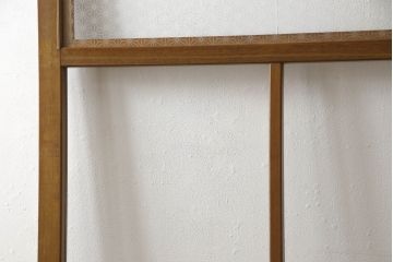 昭和中期のガラス戸をリペア&カスタム!上段は麻の葉模様のガラス、下段はクリアガラスに交換。(引き戸、建具)