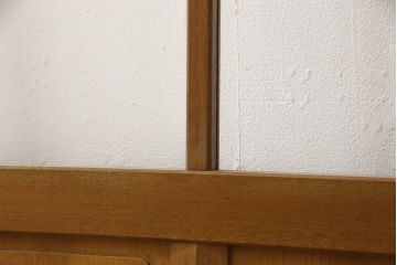 昭和中期のガラス戸をリペア&カスタム!上段は麻の葉模様のガラス、下段はクリアガラスに交換。(引き戸、建具)