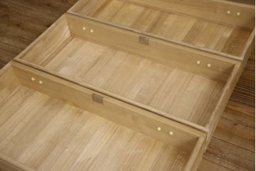 加茂桐箪笥をリペア&カスタム!高品質リペアを施し、台輪を新たに製作。木地色仕上げ。(胴厚、四方丸、総桐たんす、着物箪笥、衣装タンス、和タンス)