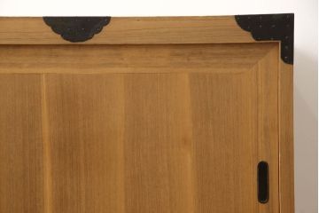総桐箪笥をリペア&カスタム!天板と底板を補強。全体を自然な木地色仕上げ。(戸棚、収納棚、サイドボード、桐箪笥、桐たんす、ローボード)