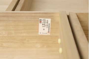 加茂総桐箪笥をリペア&カスタム!ヒノキ新材の天板を新たに取り付け、全体を木地色仕上げ。(総桐たんす、桐タンス、和たんす、引き出し、収納たんす、チェスト)