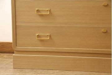 加茂総桐箪笥をリペア&カスタム!ヒノキ新材の天板を新たに取り付け、全体を木地色仕上げ。(総桐たんす、桐タンス、和たんす、引き出し、収納たんす、チェスト)