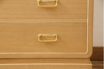 加茂総桐箪笥をリペア&カスタム!ヒノキ新材の天板を新たに取り付け、全体を木地色仕上げ。(総桐たんす、桐タンス、和たんす、引き出し、収納たんす、チェスト)