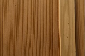 昭和初期の板戸をリペア&カスタム!リサイズし、吊り金具を加工。クリアワックスのみで木地色仕上げ。(引き戸、建具)