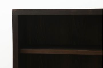昭和初期の飾り棚をリペア&カスタム!A4サイズに合わせて棚板を調整。1トーン濃い色味に着色仕上げ。(オープンラック、本棚、書棚、陳列棚、収納棚、サイドボード、サイドキャビネット、店舗什器)