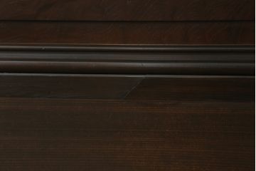 昭和中期の格子戸をリペア&カスタム!リサイズし、ガラス部分はすりガラスに変更。障子はプラスチック障子に張替え。チェスナット系に着色仕上げ。(障子戸、ガラス帯戸、引き戸、建具)