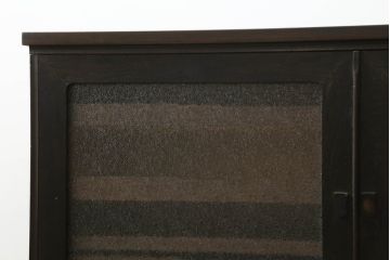 テレビ台をリペア&カスタム!天板を補強し、扉はガラス扉に変更。既存の衣装盆は残しつつ、交換用の棚板を新規製作。全体を1トーン落ち着いた色味に着色仕上げ。(ローボード、テレビボード、和タンス、時代箪笥、引き出し)