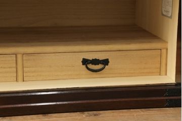 志太民芸家具のローボードをリペア&カスタム!元の色味を活かしつつ1トーン落ち着いた色に着色仕上げ。(サイドボード、和箪笥、収納箪笥、整理タンス、テレビ台、テレビボード、引き出し)