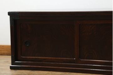 志太民芸家具のローボードをリペア&カスタム!元の色味を活かしつつ1トーン落ち着いた色に着色仕上げ。(サイドボード、和箪笥、収納箪笥、整理タンス、テレビ台、テレビボード、引き出し)
