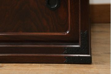 志太民芸家具のローボードをリペア&カスタム!元の色味を活かしつつ1トーン落ち着いた色に着色仕上げ。(サイドボード、和箪笥、収納箪笥、整理タンス、テレビ台、テレビボード、引き出し)