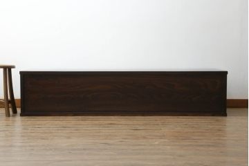 志太民芸家具のローボードをリペア&カスタム!元の色味を活かしつつ1トーン落ち着いた色に着色仕上げ。(サイドボード、和箪笥、収納箪笥、整理タンス、テレビ台、テレビボード、引き出し)