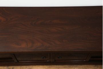 志太民芸家具のローボードをリペア&カスタム!元の色味を活かしつつ1トーン落ち着いた色に着色仕上げ。(サイドボード、和箪笥、収納箪笥、整理タンス、テレビ台、テレビボード、引き出し)