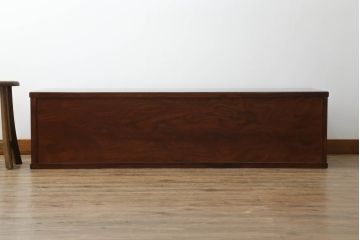 志太民芸家具のローボードをリペア&カスタム!元の色味を活かしつつ1トーン落ち着いた色に着色仕上げ。(サイドボード、和箪笥、収納箪笥、整理タンス、テレビ台、テレビボード、引き出し)