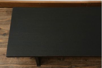 昭和中期の裁ち板をリペア&カスタム!濃い茶色で着色仕上げ。(ローテーブル、作業台、飾り台、陳列台)