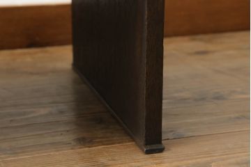 昭和中期の裁ち板をリペア&カスタム!濃い茶色で着色仕上げ。(ローテーブル、作業台、飾り台、陳列台)