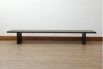 昭和中期の裁ち板をリペア&カスタム!濃い茶色で着色仕上げ。(ローテーブル、作業台、飾り台、陳列台)